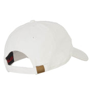 Wave Embroidered Washed Buckle Cap