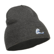 Mini Wave Embroidered Short Beanie