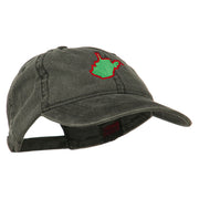 West Virginia State Map Embroidered Washed Cotton Cap