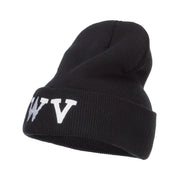 WV West Virginia Embroidered Long Beanie