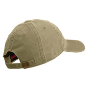 U.S. Army 41st Infantry Brigade Combat Team Embroidered Washed Solid Pigment Dyed Cotton Twill Brass Buckle Cap - Khaki OSFM