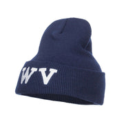 WV West Virginia Embroidered Long Beanie