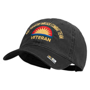 U.S. Army 41st Infantry Brigade Combat Team Embroidered Washed Solid Pigment Dyed Cotton Twill Brass Buckle Cap - Black OSFM