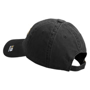 U.S. Army 41st Infantry Brigade Combat Team Embroidered Washed Solid Pigment Dyed Cotton Twill Brass Buckle Cap - Black OSFM