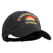 U.S. Army 41st Infantry Brigade Combat Team Embroidered Washed Solid Pigment Dyed Cotton Twill Brass Buckle Cap - Black OSFM