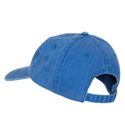 Wave Embroidered Washed Buckle Cap