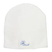 Mini Wave Embroidered Short Beanie