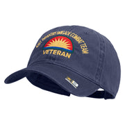 U.S. Army 41st Infantry Brigade Combat Team Embroidered Washed Solid Pigment Dyed Cotton Twill Brass Buckle Cap - Navy OSFM