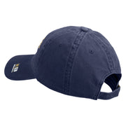 U.S. Army 41st Infantry Brigade Combat Team Embroidered Washed Solid Pigment Dyed Cotton Twill Brass Buckle Cap - Navy OSFM