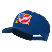 Wave American Flag Patched High Profile Cap