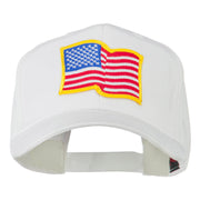 Wave American Flag Patched High Profile Cap