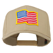 Wave American Flag Patched High Profile Cap