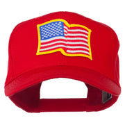 Wave American Flag Patched High Profile Cap