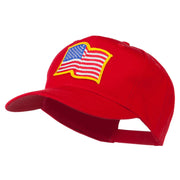 Wave American Flag Patched High Profile Cap