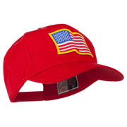 Wave American Flag Patched High Profile Cap