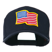 Wave American Flag Patched High Profile Cap