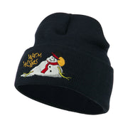 Warm Wishes Snowman Embroidered Beanie