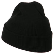 Wow Embroidered Long Knit Beanie