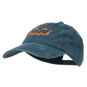 Halloween Jack O Lantern Embroidered Washed Dyed Cap