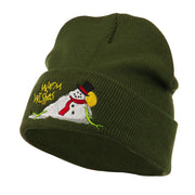 Warm Wishes Snowman Embroidered Beanie