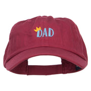 Crown Dad Embroidered Low Cap