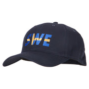 Sweden SWE Flag Embroidered Solid Cotton Pro Style Cap