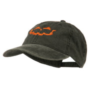 Halloween Jack O Lantern Embroidered Washed Dyed Cap