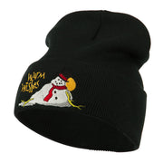 Warm Wishes Snowman Embroidered Beanie