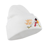 Warm Wishes Snowman Embroidered Beanie