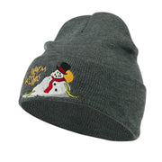 Warm Wishes Snowman Embroidered Beanie