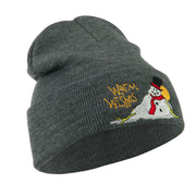 Warm Wishes Snowman Embroidered Beanie