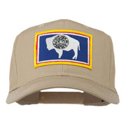 State of Wyoming Embroidered Patch Cap