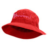 Breast Cancer Ribbon Survivor Embroidered Big Size Water Repellent Microfiber Golfer Hat - Red S-M