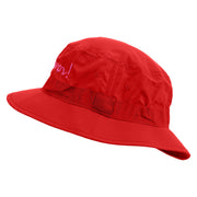 Breast Cancer Ribbon Survivor Embroidered Big Size Water Repellent Microfiber Golfer Hat - Red S-M