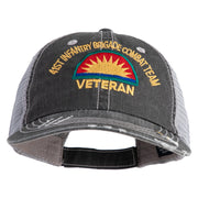 U.S. Army 41st Infantry Brigade Combat Team Embroidered Low Profile Special Cotton Mesh Cap - Black OSFM