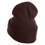 U.S. Navy Retired Embroidered 12 inch Cuffed Knit YP Long Beanie - Brown OSFM