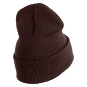 U.S. Navy Retired Embroidered 12 inch Cuffed Knit YP Long Beanie - Brown OSFM