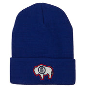 Wyoming State Flag Embroidered Long Beanie