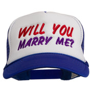 Will You Marry Me Embroidered Mesh Cap