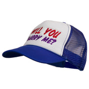 Will You Marry Me Embroidered Mesh Cap