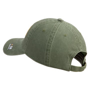 U.S. Army 42nd Infantry Division Embroidered Washed Solid Pigment Dyed Cotton Twill Brass Buckle Cap - Olive OSFM
