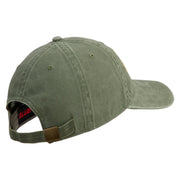 U.S. Army 42nd Infantry Division Embroidered Washed Solid Pigment Dyed Cotton Twill Brass Buckle Cap - Olive OSFM
