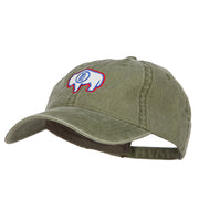 Wyoming State Flag Embroidered Washed Cap