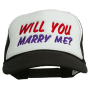 Will You Marry Me Embroidered Mesh Cap