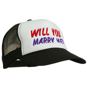 Will You Marry Me Embroidered Mesh Cap