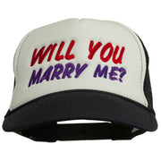 Will You Marry Me Embroidered Mesh Cap