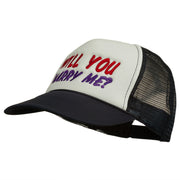 Will You Marry Me Embroidered Mesh Cap