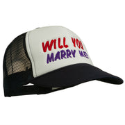 Will You Marry Me Embroidered Mesh Cap