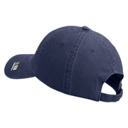 U.S. Army 42nd Infantry Division Embroidered Washed Solid Pigment Dyed Cotton Twill Brass Buckle Cap - Navy OSFM