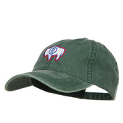 Wyoming State Flag Embroidered Washed Cap